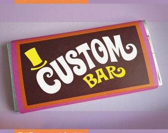 Personalized name candy wrapper Custom candy bar label digital printable PDF file