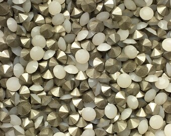 PP31 White Alabaster Swarovski Rhinestone Chatons Round Article 1028 Xilion First Quality Machine Cut Crystal 30pc milk glass epoxy clay