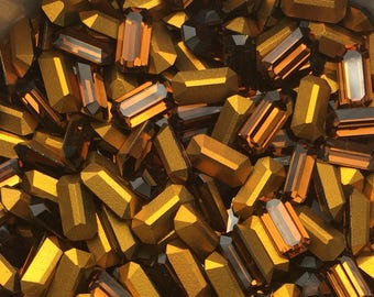 8 x 4 mm Smoke Topaz Dark Swarovski Octagon vintage Strass 1st Quality Machine Cut (12 Stück) perfekt für crystal clay Artikel 4600 176 braun