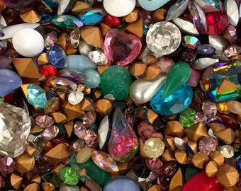 Grand Tchèque Strass unfoiled Ronde Vintage Pack De 6 Couleur Taille au choix