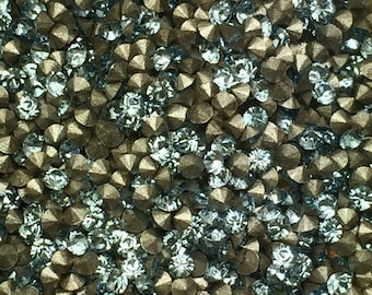 PP6 Aquamarine Swarovski Rhinestone Chatons Round Article 1012 Xilion 1st Quality Machine Cut Crystal 36pc aqua zircon epoxy clay tiny ss2