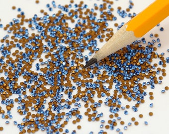 144pc 1 gross PP8 Sapphire Blue Swarovski Rhinestone Chatons - Article 1012 First Quality Machine Cut Crystal - SUPER tiny