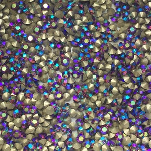 PP20 Amethyst AB Swarovski Rhinestone Chatons Round Article 1028 Xilion 1st Quality Machine Cut Crystal 30pc purple epoxy clay diy jewelry