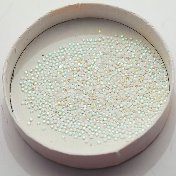 ss5 TINY Chalk White AB Flatback Chatons - Article 2012 (2000) First Quality Machine Cut - 144pc 1 gross