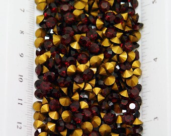 SS22 Siam Ruby Swarovski Rhinestone Chatons - Article 1012 First Quality Machine Cut Crystal - 144 pc - One Gross Lot