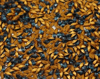 Montana Saphir Swarovski Strass Navette Strass - 1e Qualität 6x3 marquis - 12 Stück - Tiny