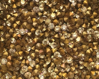 PP27 Light Amethyst Champagne Swarovski Rhinestone Chatons Round Art 1012 1st Quality Machine Cut Crystal 30pc beige epoxy clay diy jewelry