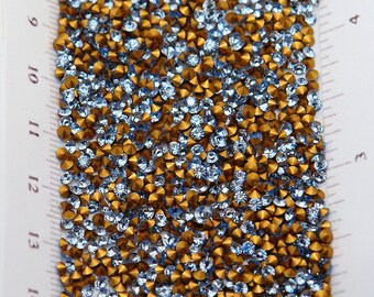 PP17 Light Sapphire Blue Swarovski Rhinestone Chatons - Article 1012 First Quality Machine Cut Crystal - 30pc - tiny