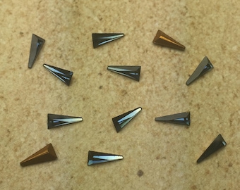 RAR 6x3x0.75 mm Montana Sapphire Swarovski Keystone Dreieck Strasssteine Maschinenschnitt 12 Stück Klein