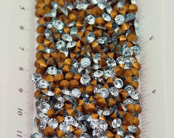 SS19 Light Azore Pale Ice Blue Swarovski Rhinestone Chatons - Article 1012 First Quality Machine Cut Crystal - 24 pc