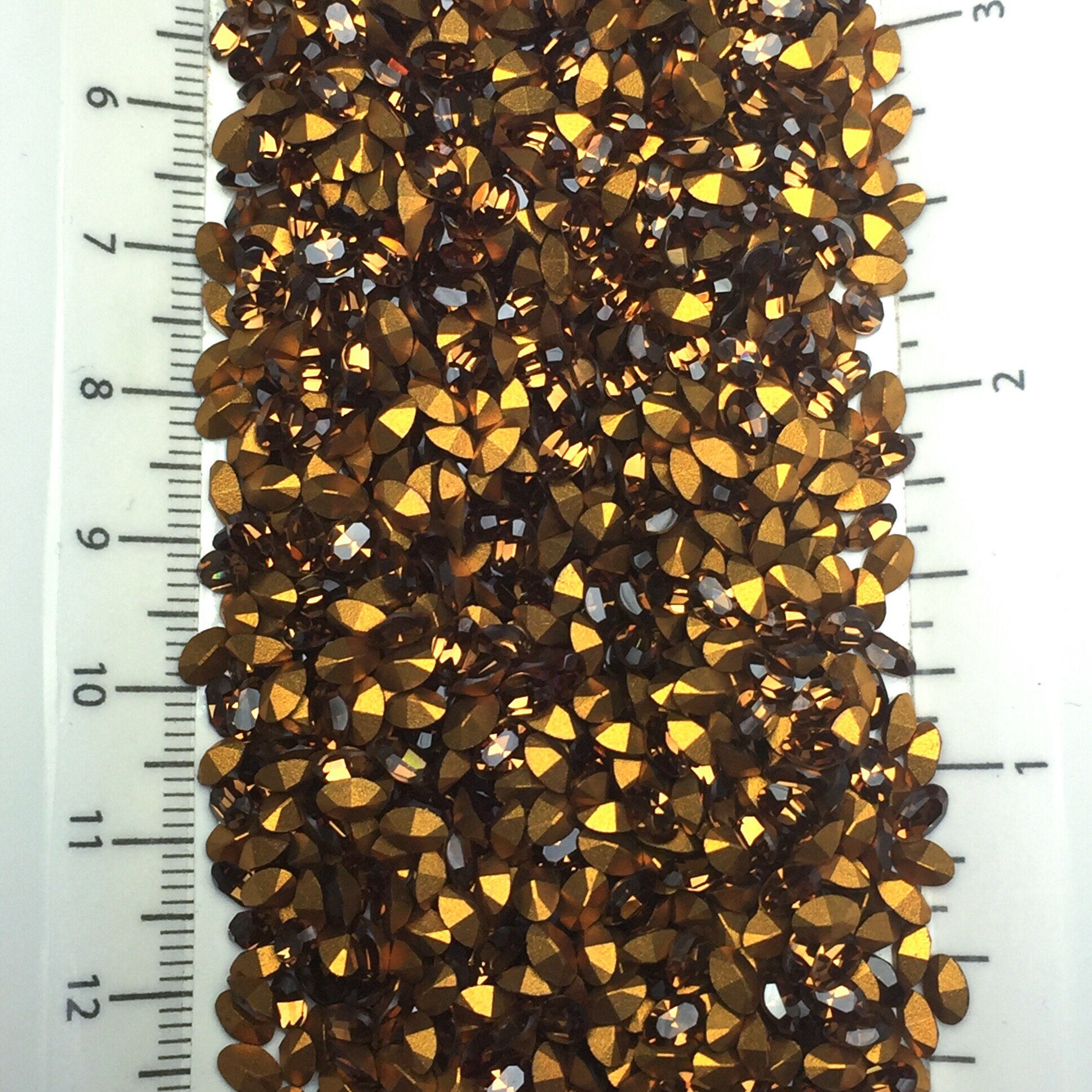 12pc 4.5x3mm Smoke Topaz Swarovski Oval Rhinestones