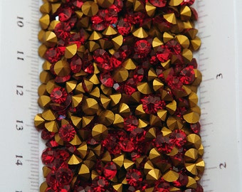 SS20 Siam Red Swarovski Rhinestone Chatons - Article 1100 First Quality Machine Cut Crystal - 24 pc