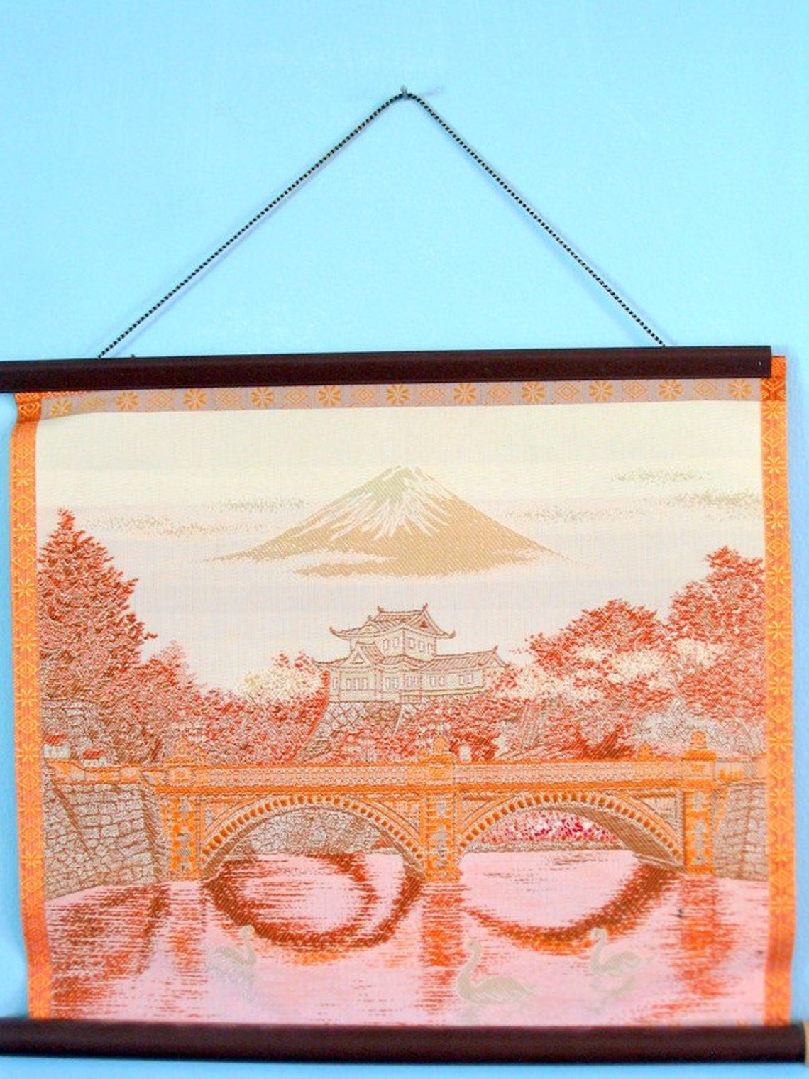 Silk Tapestry Chinese Scenes Wall Hangings Set of 2 Etsy