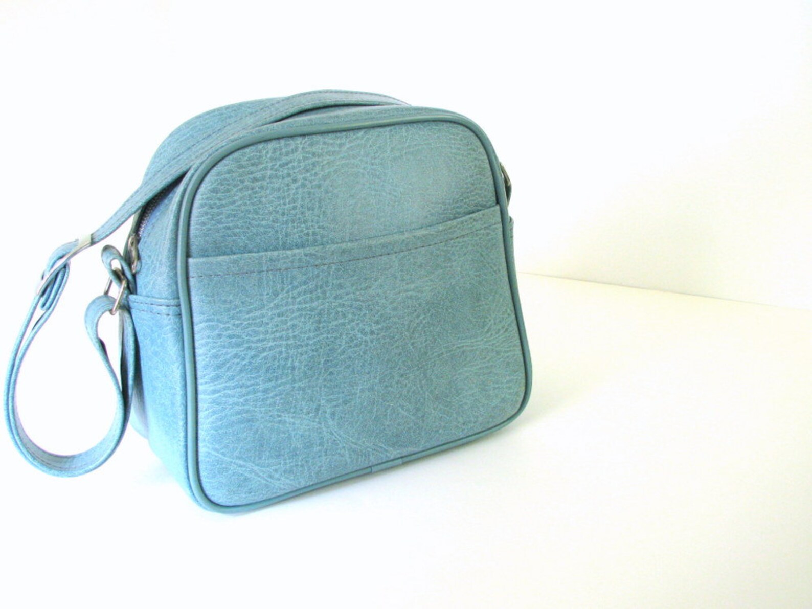 Vintage 1970s Blue Soft Sided Train Case Luggage Etsy