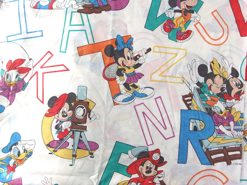 Mickey Mouse Twin Flat Sheet and 2 Pillowcases