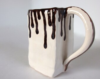 Handmade Rustic Mug, Hot Chocolate Cup