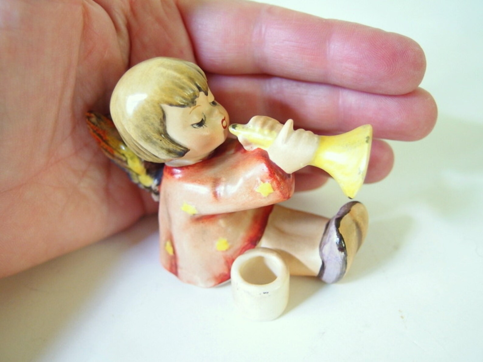 Vintage Hummel Joyous News Candle Holder Angel Figurine Etsy