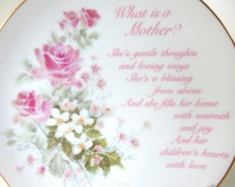 Vintage Collectible Plate - Lasting Memories 1978 What is a Mother?