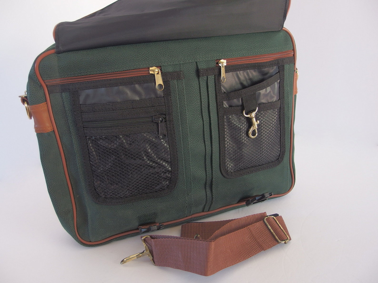 Pvc Briefcase Vintage Pebbled Leather Look PVC Messenger Bag, Briefcase - Etsy