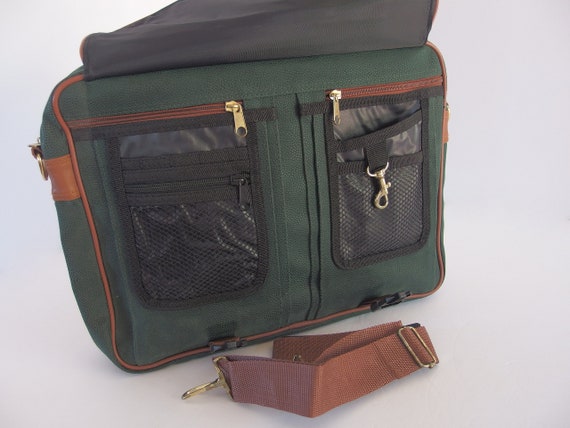 Vintage Pebbled Leather Look PVC Messenger Bag, B… - image 2