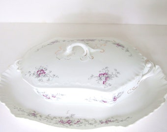 Vintage OP Co (Onondaga Pottery - Early Syracuse China) Serving Platter and Lid