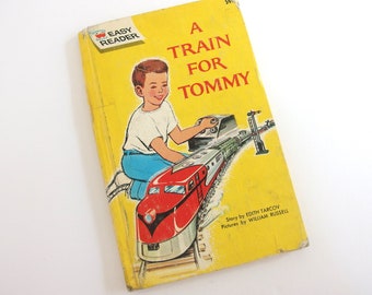 Vintage Book - A TRAIN FOR TOMMY a Wonder Books Easy Reader by Edith Tarcov