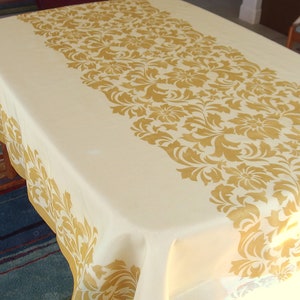 Brown Plaid Woven Tablecloth, Vintage 1970's Albert Nipon Sunweave, 60 x 84 Inches image 9