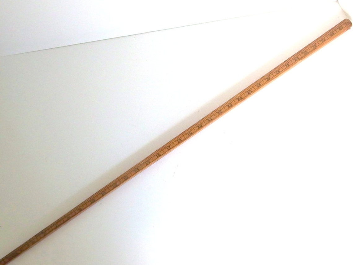 Vintage Wood Square Yardstick / Walking Stick | Etsy