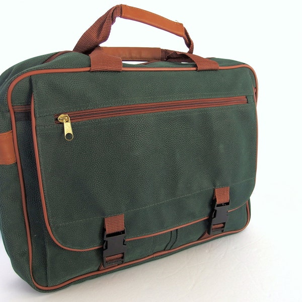 Vintage Pebbled Leather Look PVC Messenger Bag, Briefcase