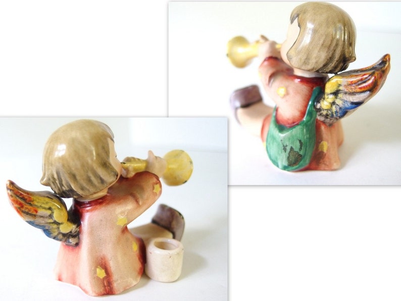 Vintage Hummel Joyous News Candle Holder Angel Figurine Etsy