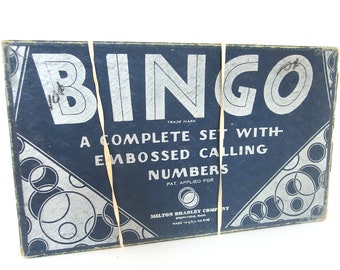 Bingo with Embossed Wooden Number Discs, 50 Cards