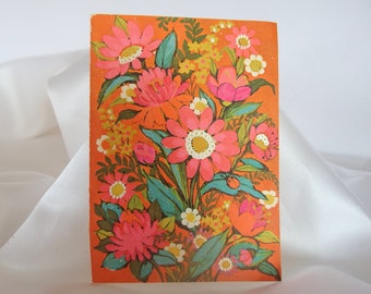 Mod Flowers Paper - Vintage Mid Century, 1960's - for Scrapbooking, Card Making