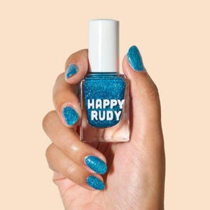 Cerulean, Actually - Blue Eco-friendly Glitter Sparkle Vegan Nail Polish