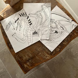 Wings of fire coloring bundle 3 sheets