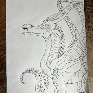 Wings of fire coloring sheet(Silkwing)