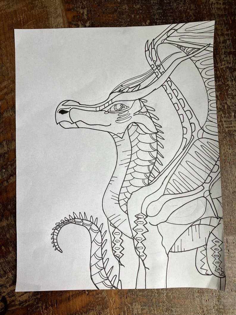 Wings of Fire Coloring Sheet(silkwing) - Etsy Australia