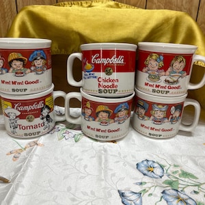 Vintage Campbell Soup Mugs - Etsy