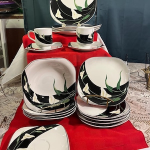 Sango Black Lily Dinnerware - Etsy