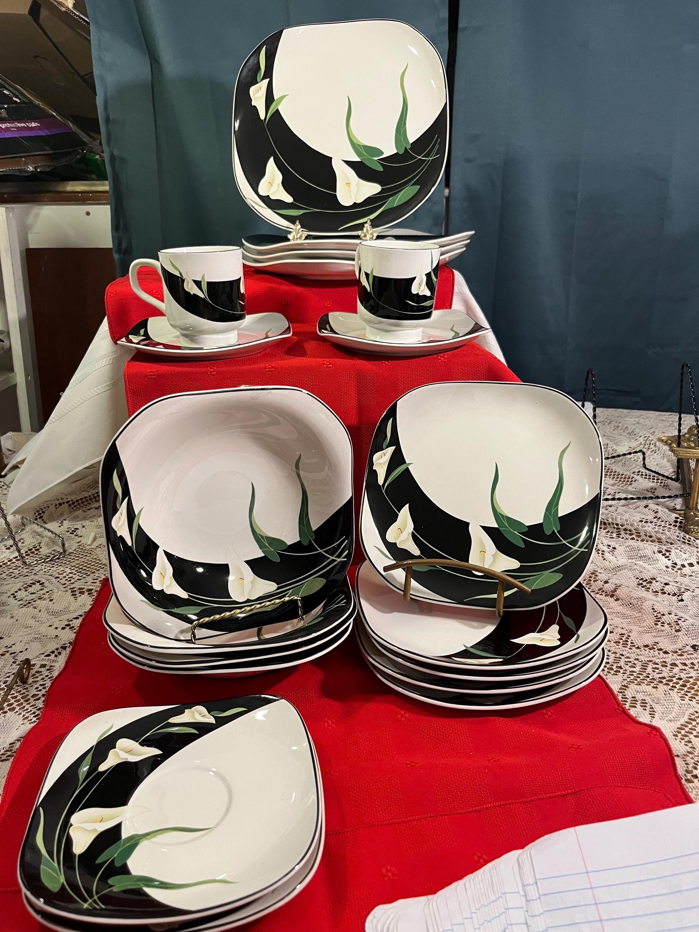 Sango Black Lily Dinnerware - Etsy