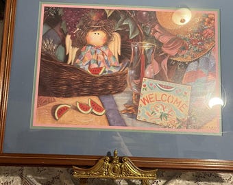 Home interiors Americana framed and matted print 25” by 19”