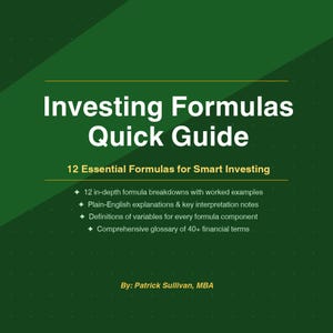 12 fórmulas esenciales para invertir / Guía rápida de análisis de acciones en PDF / Hoja de referencia para inversores principiantes
