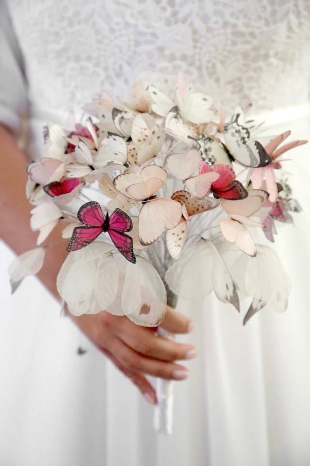 DIY Set Butterfly Bouquet Set, Bridal Butterfly Bouquet Flower,butterflies  Flower Bouquet, Artificial Flowers Valentine Gift for Girl Female 