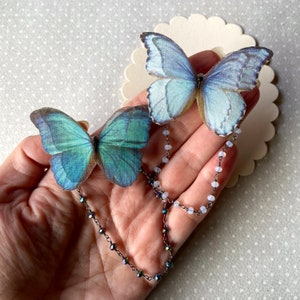 Butterfly Hair Clip, Butterfly Hair Piece, Butterfly Hair Pin, Butterfly Clips, Butterfly Barrette, Butterfly Hair Accessory, Silk Butterfly