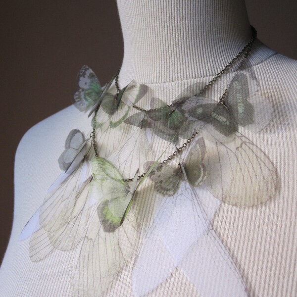 I Will Fly Away - Green Butterflies Necklace - FREE SHIPPING WORLDWIDE