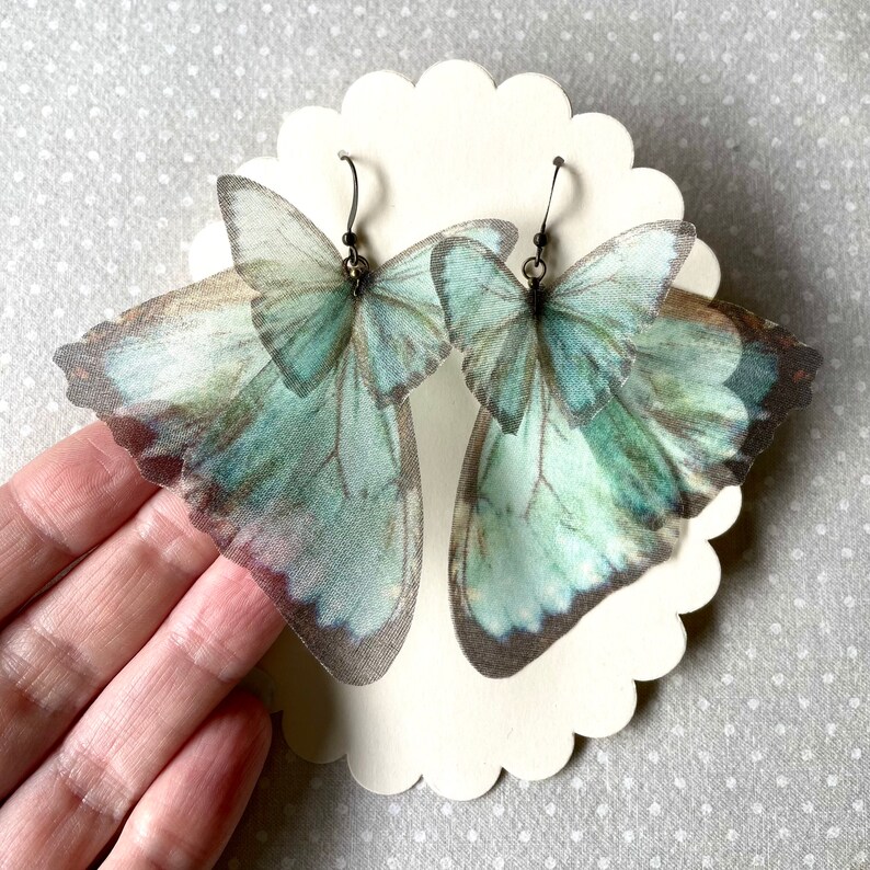 Silk butterfly earrings Clearance