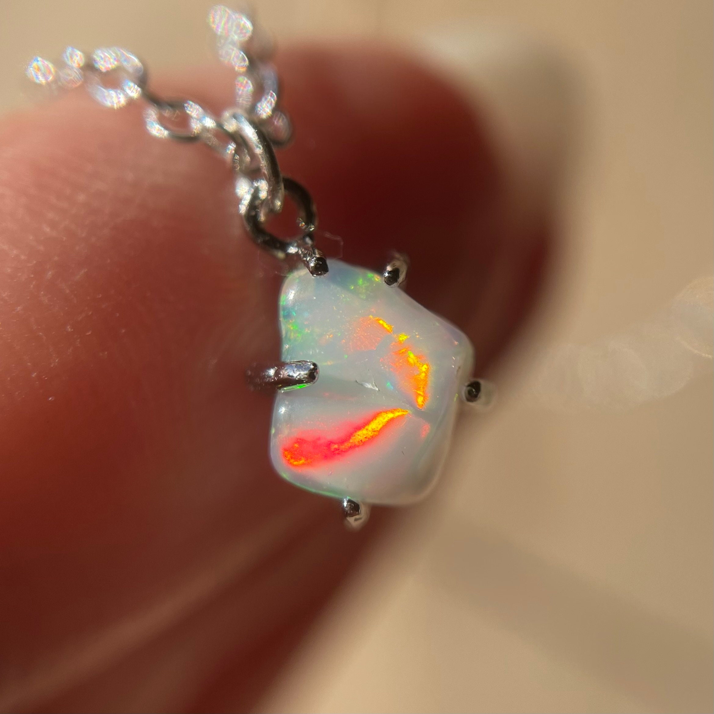 Ethiopian welo shop opal necklace