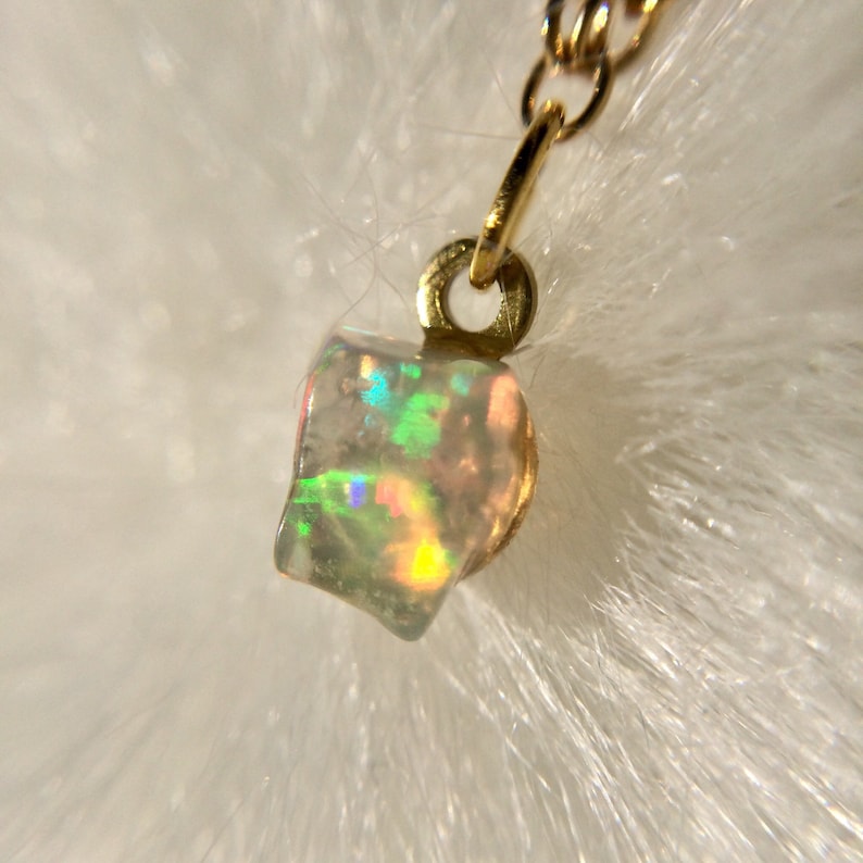 Opal necklace dainty Clearance