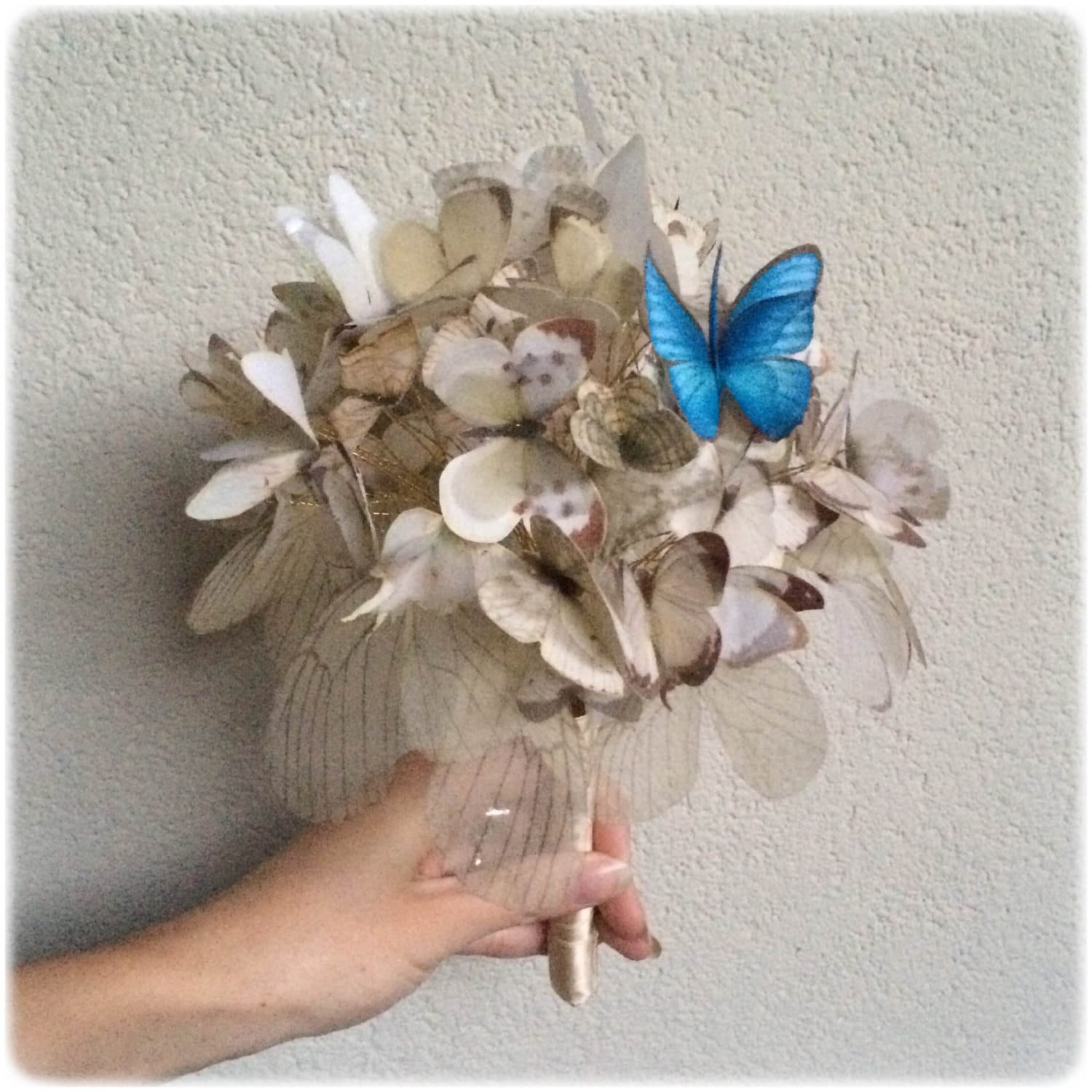 Butterfly Wedding Bouquet, Dragonfly Wedding Bouquet, Wedding Bouquet for  Bride in Cotton and Silk Organza Custom and One of a Kind 