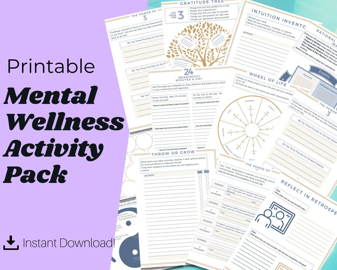 ADHD Skills Activity Pack, Mental Health, Executive Functioning, Self ...