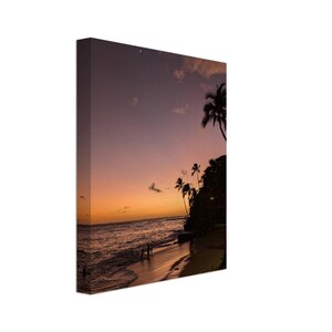 Waikiki Beach Sunset, Waikiki, Oahu, Hawaii on canvas